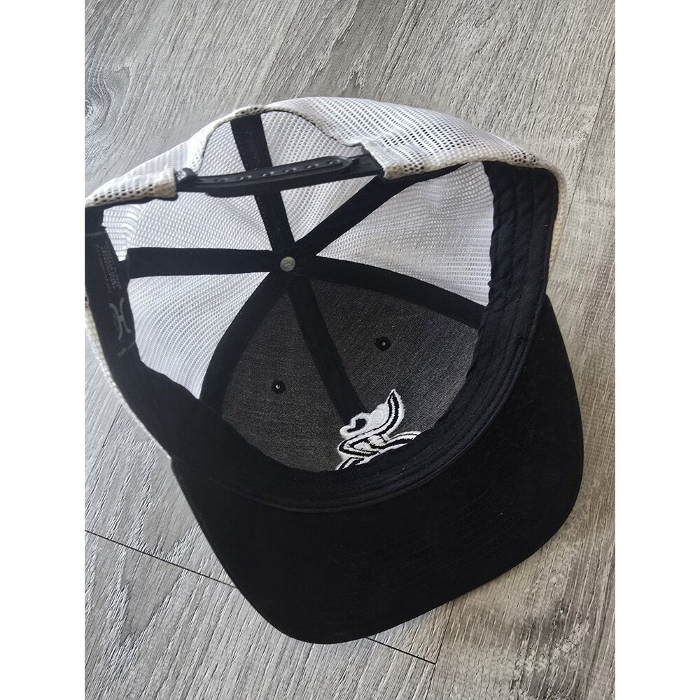 Hooey Mens Roughy Adjustable Snapback Baseball Cap Hat Grey Black Rodeo Cowboy - Picture 5 of 8
